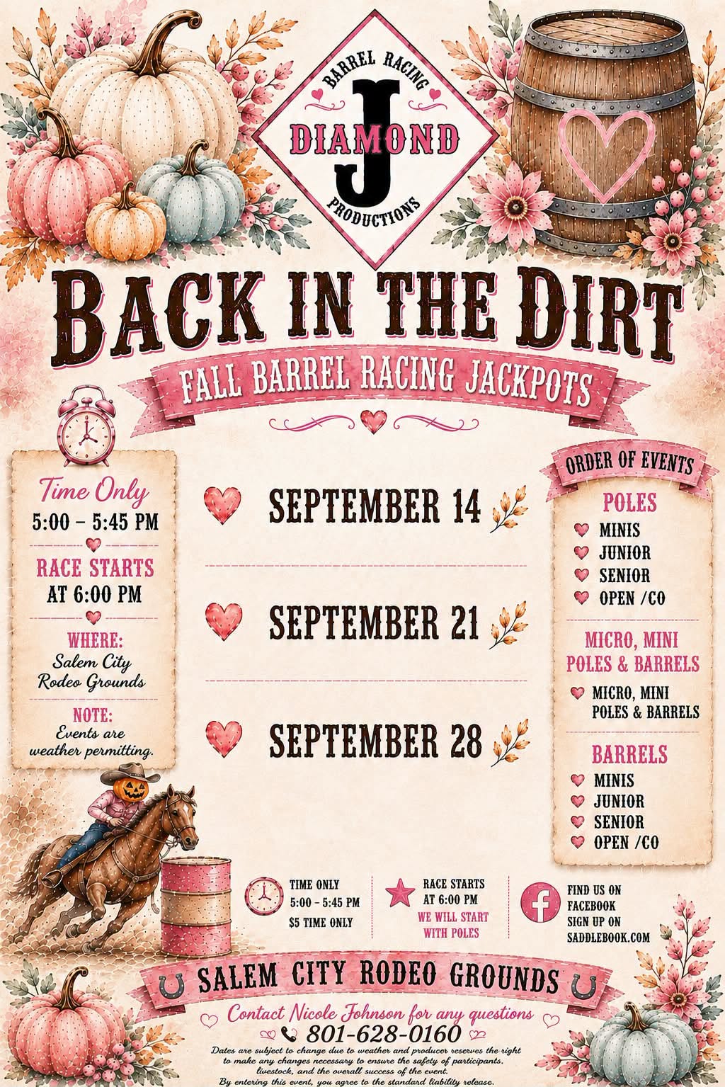 Diamond J barrel Race fall jackpot