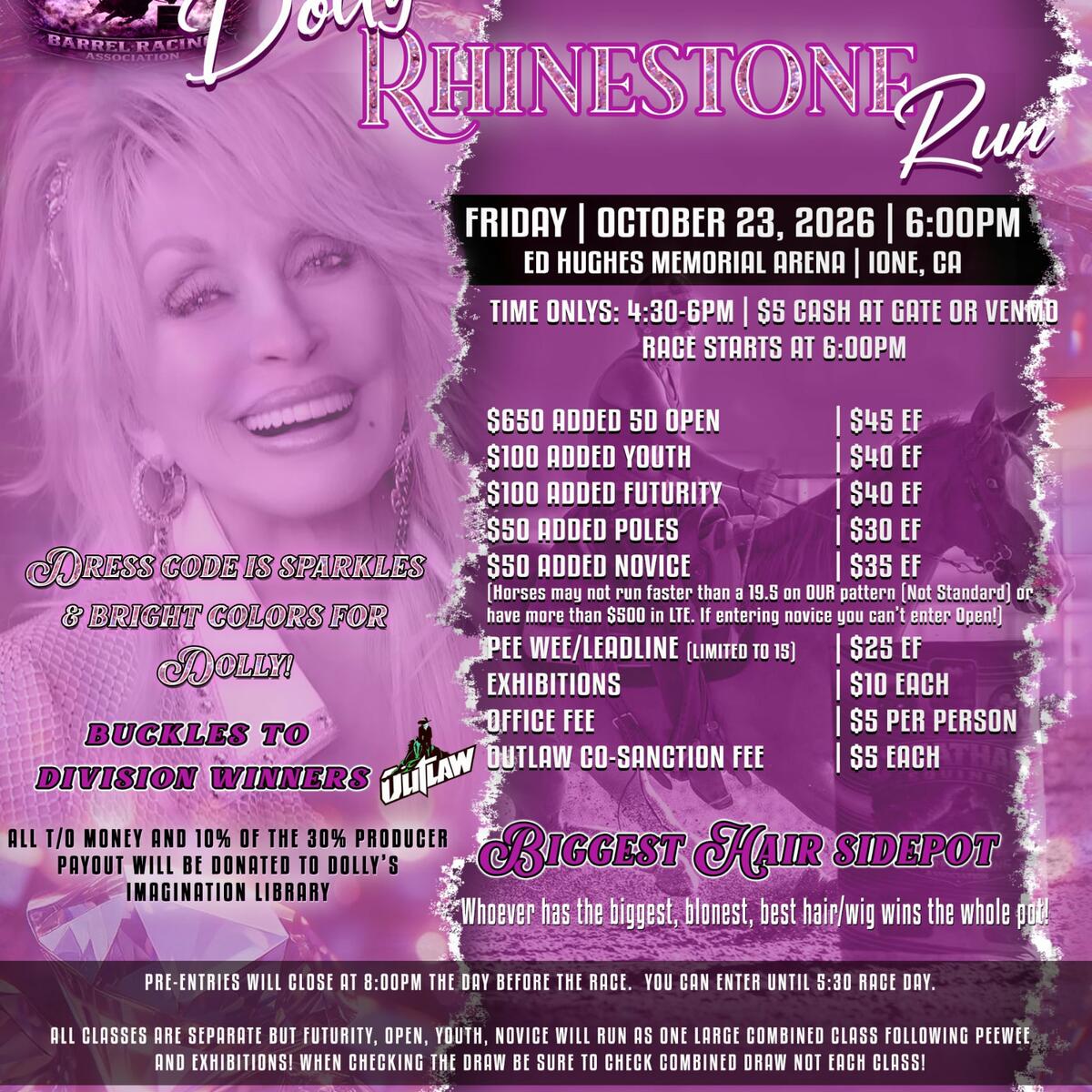 DOLLY'S RHINESTONE RUN flyer