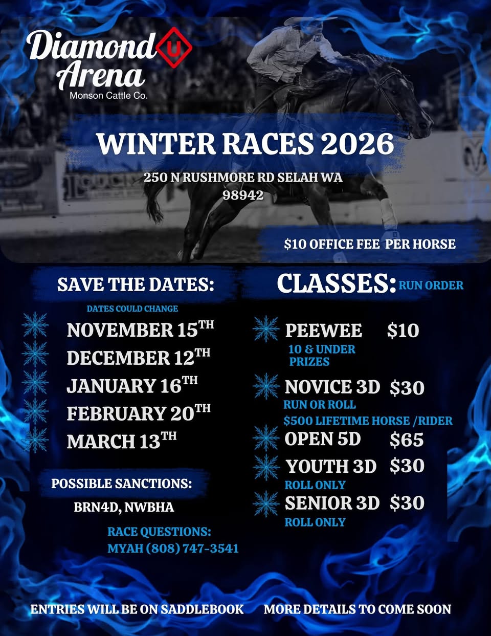 Diamond U Arena - November Barrel Race flyer