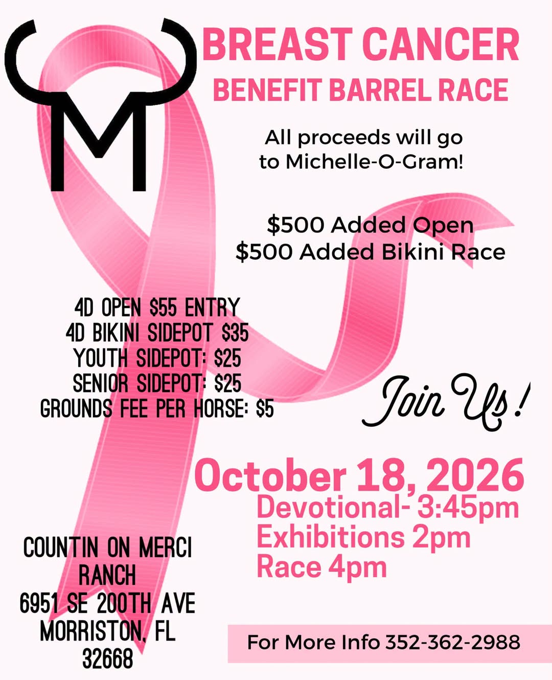 Annual Breast Cancer Bikini Barrel Race flyer