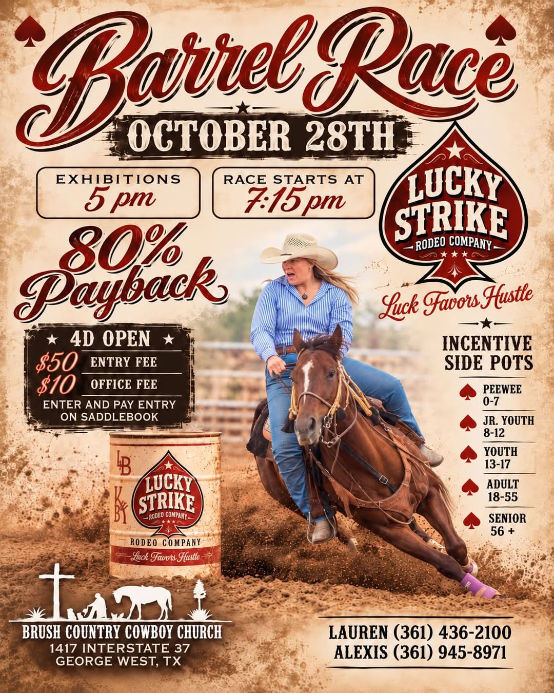Lucky Strike Barrel Race 10/28/2026 flyer