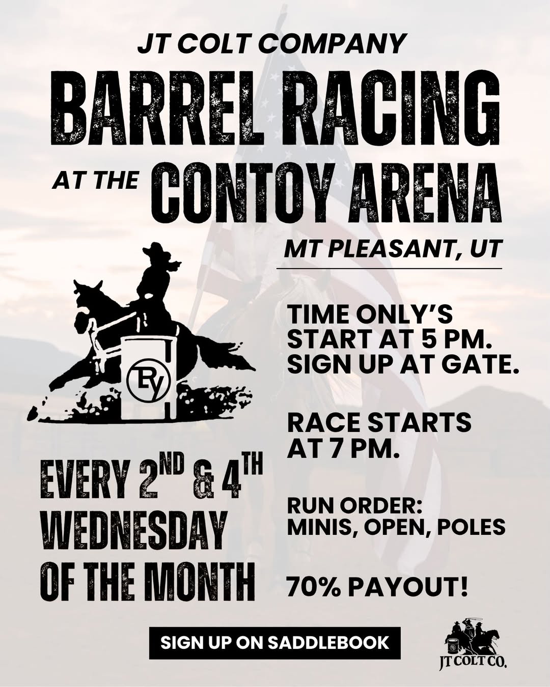 JT Colt Barrel Racing at the Contoy Arena