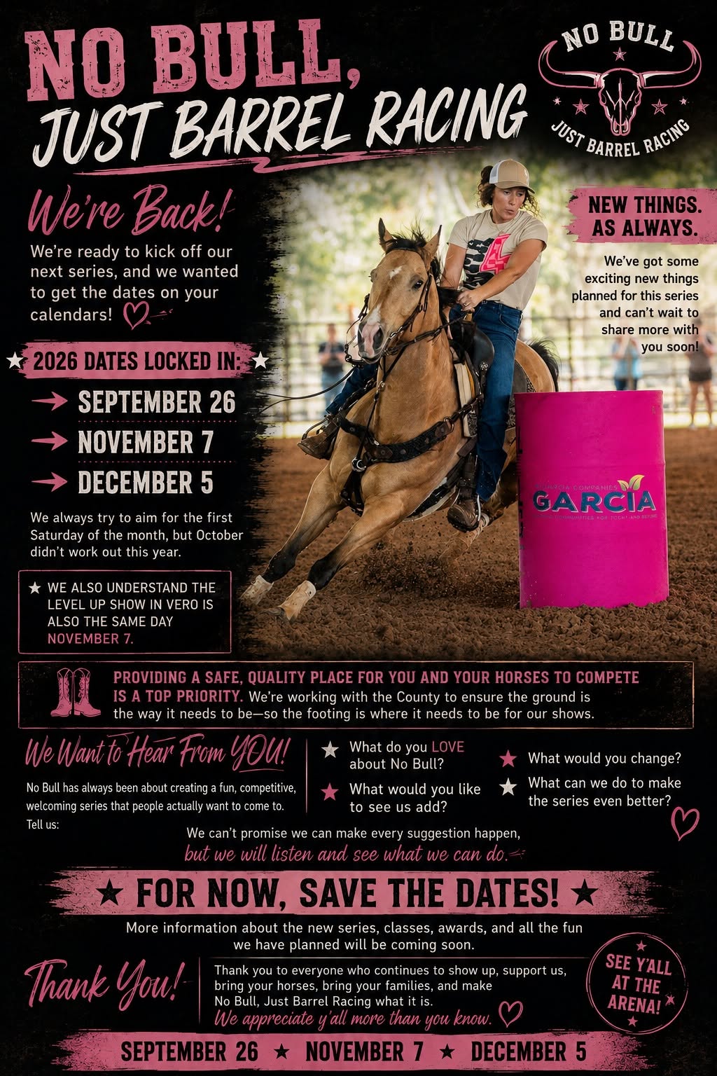 No Bull, Just Barrel Racing Jackpot & Game Show Series flyer