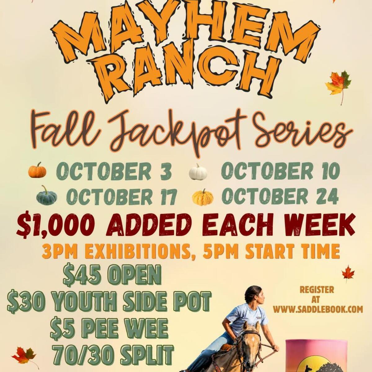 Run Wild @ Mayhem Ranch flyer