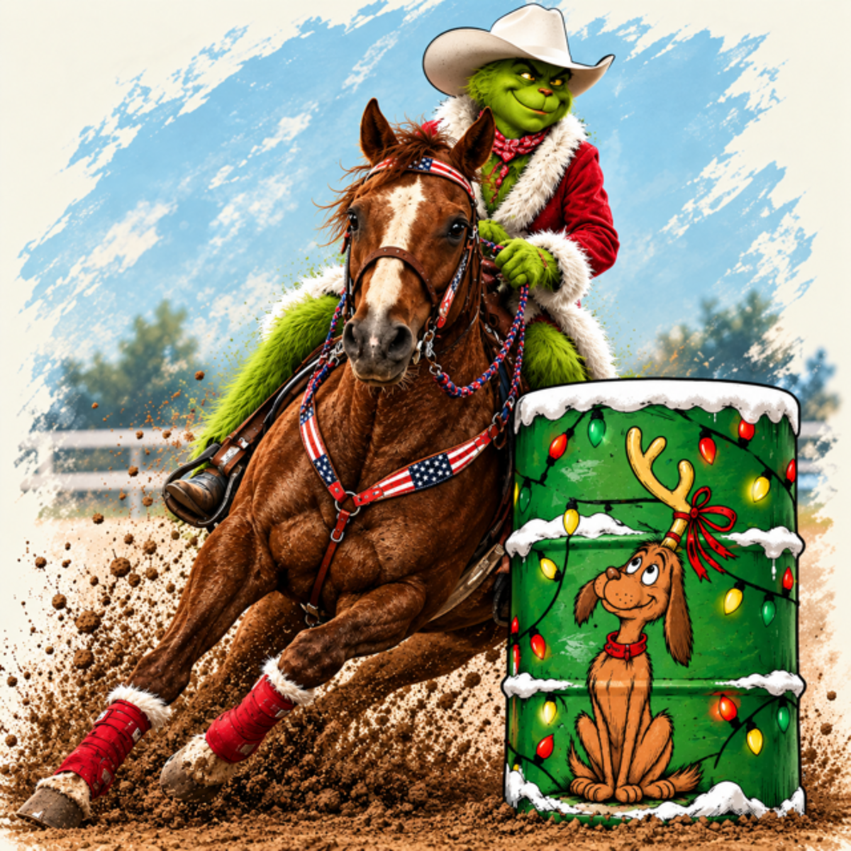 Grinchmas Barrel Bash  flyer