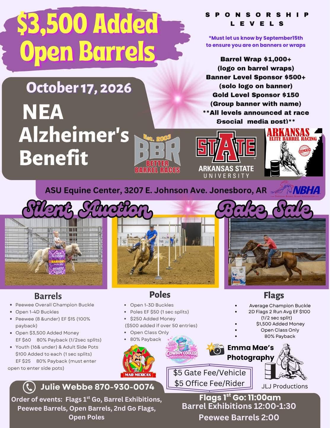 Benefit Barrel Race flyer